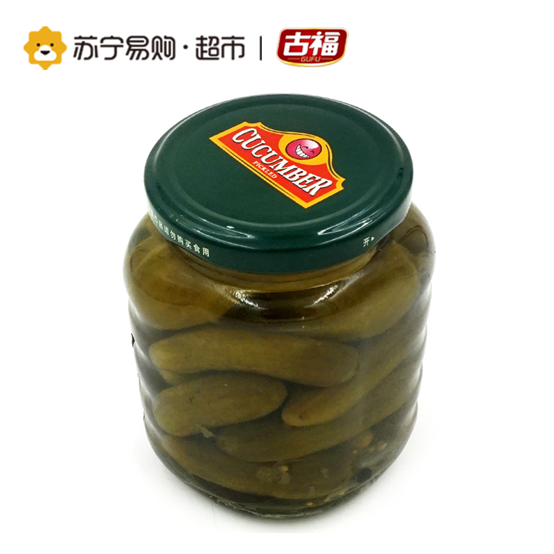 [苏宁易购超市]古福美味酸黄瓜330克 乳瓜调制,其口味独特营养丰富