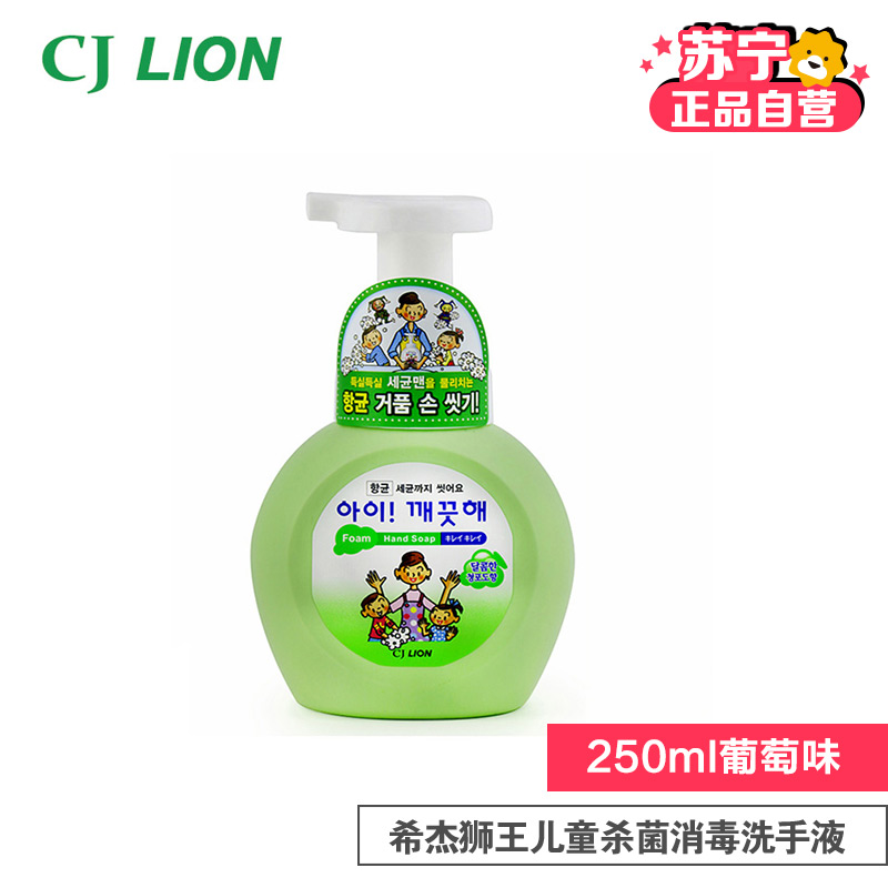 韩国进口CJ LION 泡沫洗手液250ml(葡萄味)