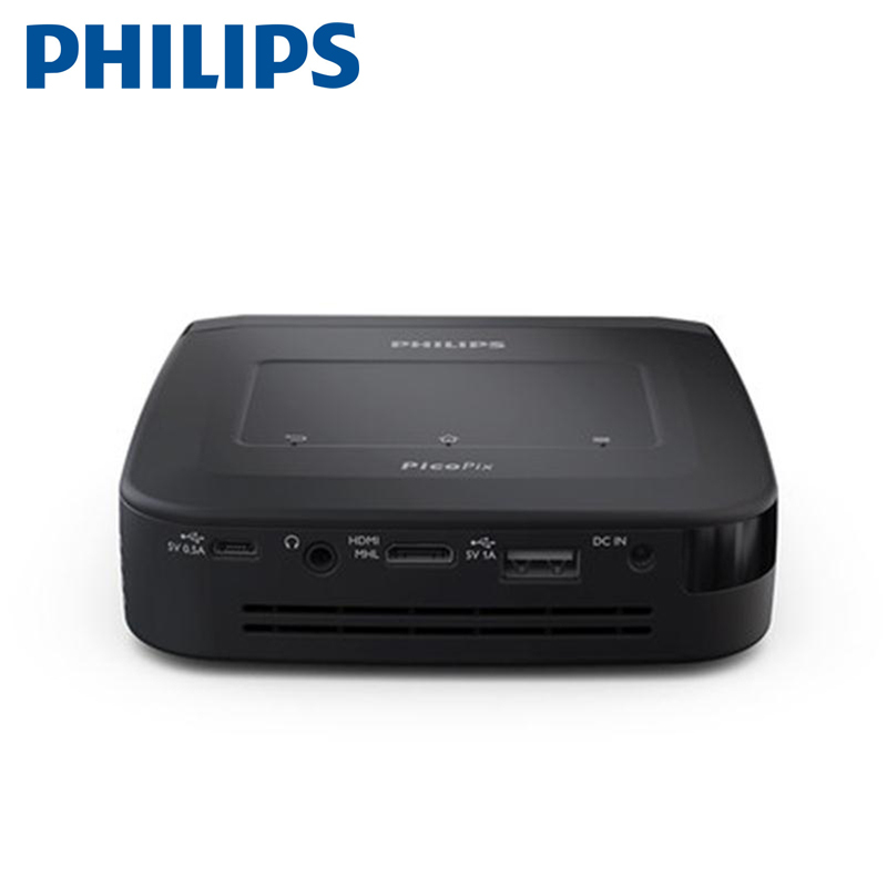飞利浦(PHILIPS) PPX4935微型投影仪 高清1080p智能迷你无线办公家用投影机 4935黑色 官方标配