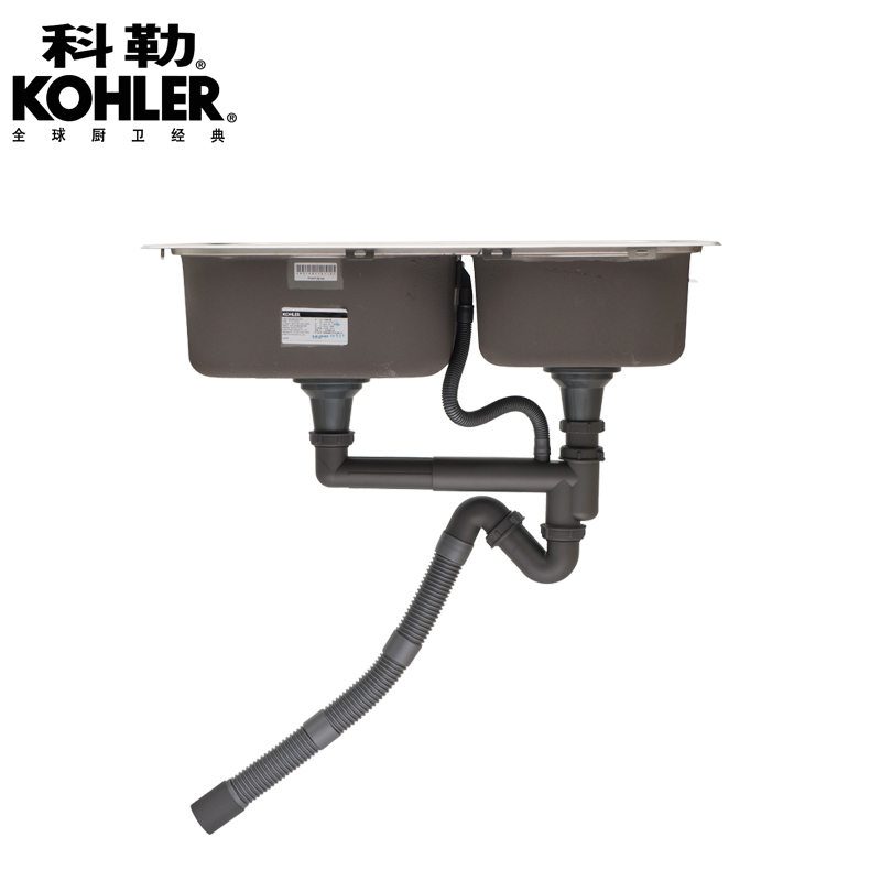 科勒琦丽大小槽台上台下双用厨盆(网络款)77161T-2S-NA