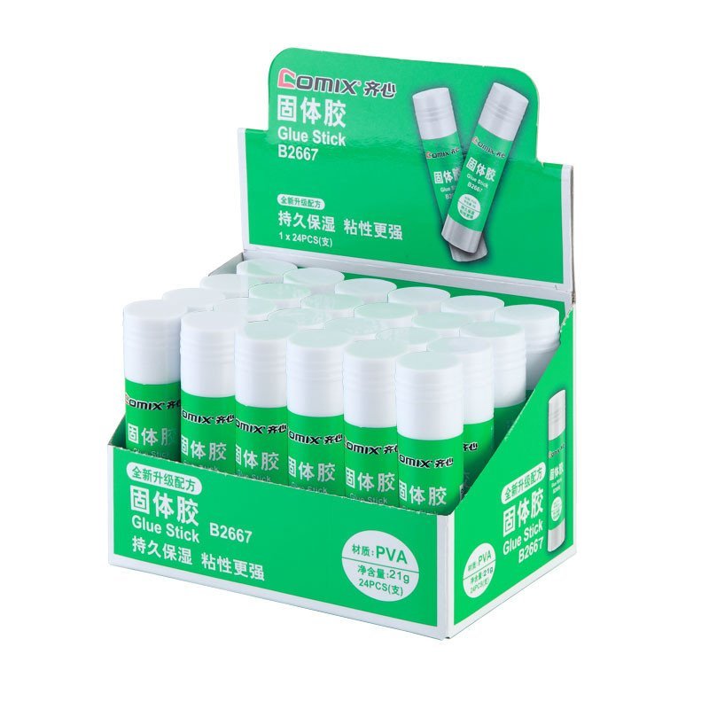 齐心 B2668-N 强力PVP固体胶 36g 12个/盒 (单位:支) 白