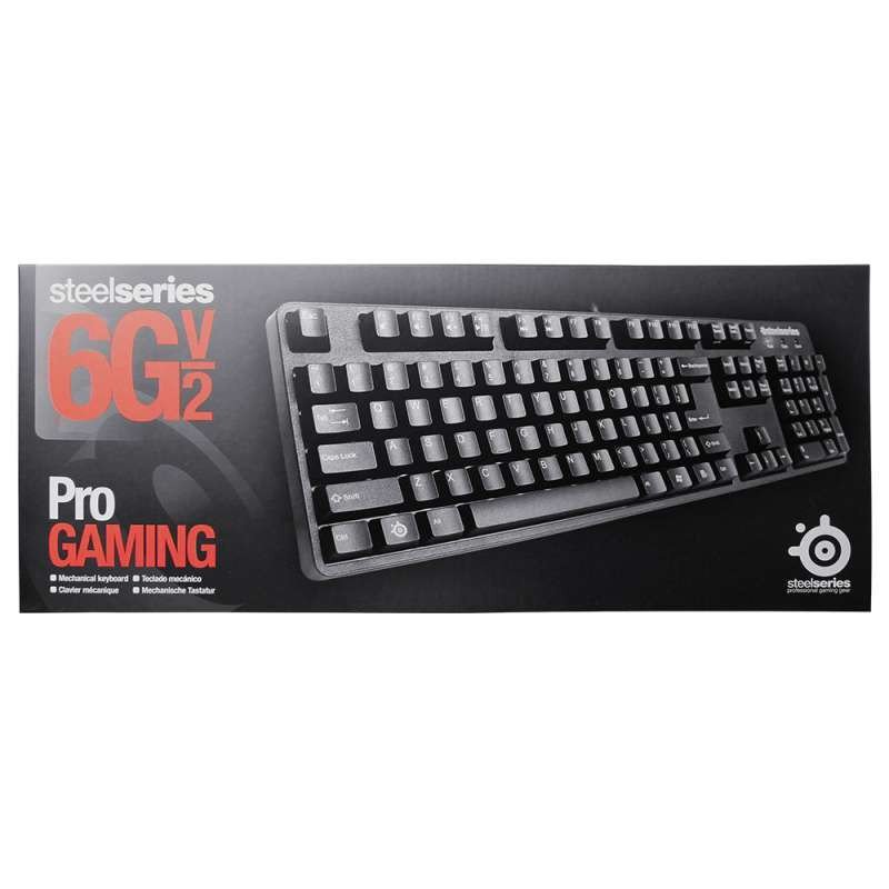 赛睿(SteelSeries)6Gv2 18k黄金触点游戏机械键盘 黑轴