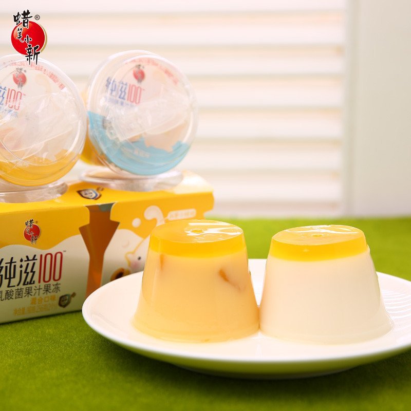 蜡笔小新 纯滋100乳酸菌果汁果冻 混合口味 256g