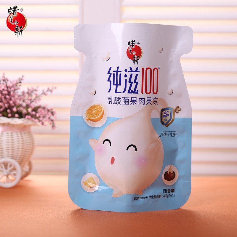 蜡笔小新 纯滋100乳酸菌果肉果冻 混合口味 400g