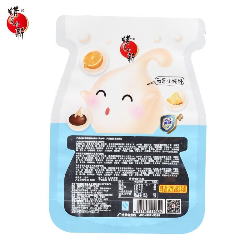 蜡笔小新 纯滋100乳酸菌果肉果冻 混合口味 400g