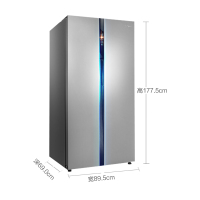 美的(Midea)BCD-520WKM(E) 520升 69cm薄机身 风冷无霜 静音节能家用省电双门对开门电冰箱