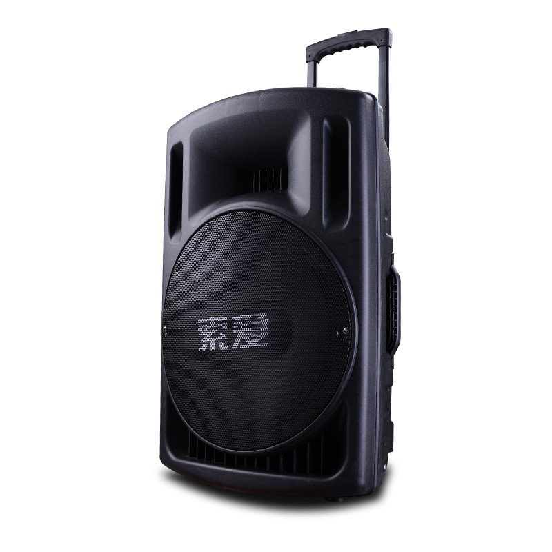 索爱 T29户外15寸大功率重低音广场舞音响 移动舞台充电拉杆音箱