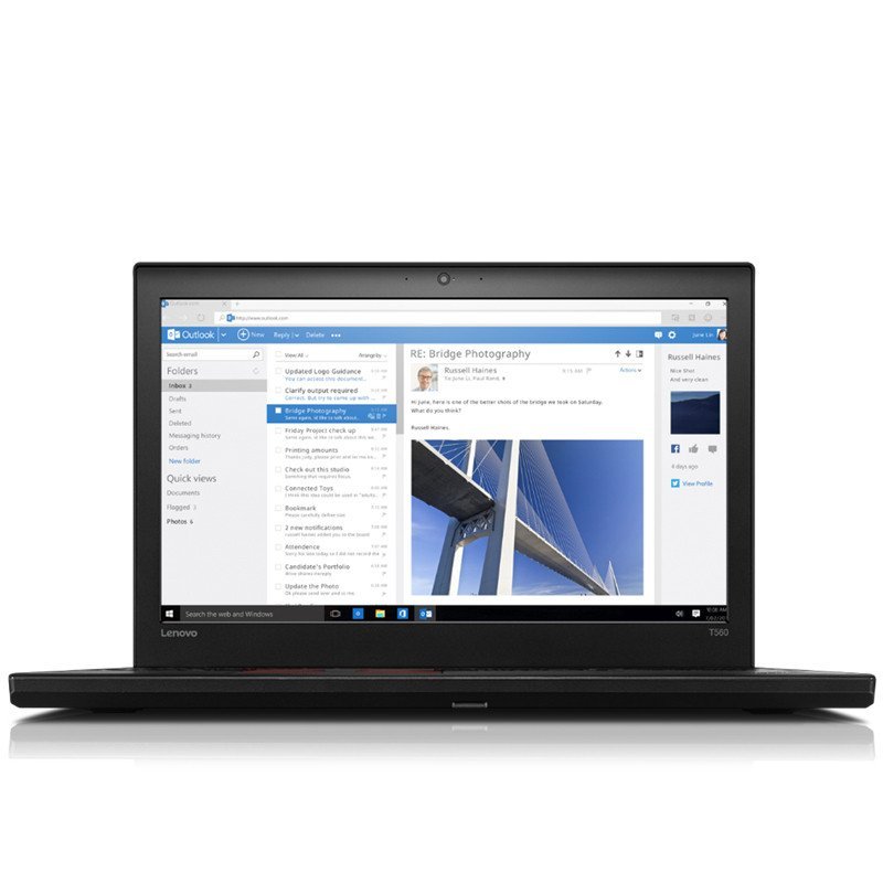 联想ThinkPadT560 20FHA00GCD 15.6英寸商务笔记本电脑I7-6600U 4G 256G固态 独显