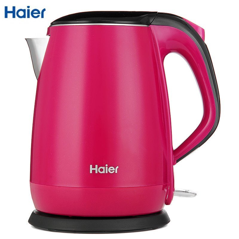 Haier/海尔 HKT-2719R电热水壶 双层防烫保温 304不锈钢 电烧开水壶