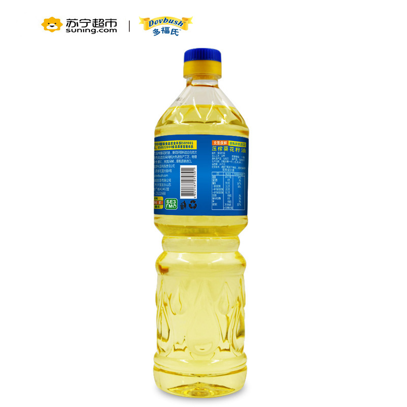 多福氏(Dovbush) 压榨葵花籽油 870mL 乌克兰原瓶原装进口