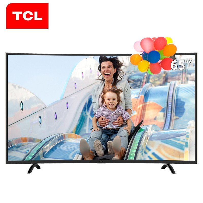 TCL L65P1-CUD 65英寸 真4K曲面十四核安卓智能HDR液晶电视机(黑色)