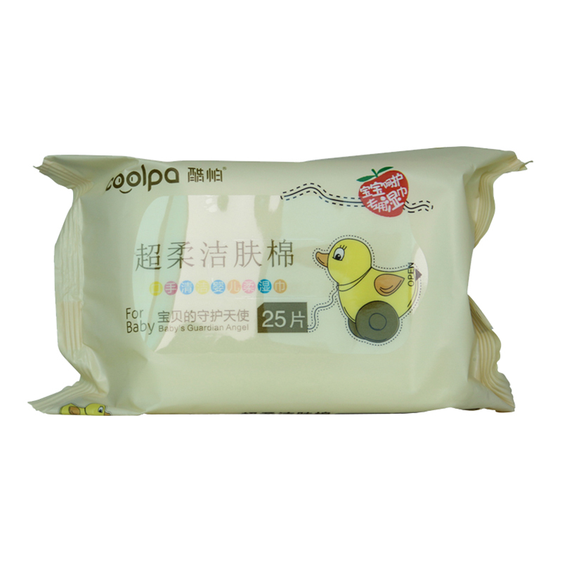 酷帕Copu口手清洁婴儿柔湿巾-25片*4包 KPY-25Z河南生产 两年保质期