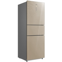 美的(Midea)BCD-260WTGZM 260升 风冷无霜 钢化玻璃面板 智能操控 节能静音家用三门电冰箱