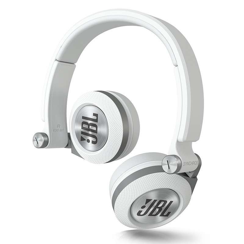 JBL SYNCHROS E30可折叠便携头戴式耳机 手机耳机 便携立体声电脑HIFI耳麦重低音 白色