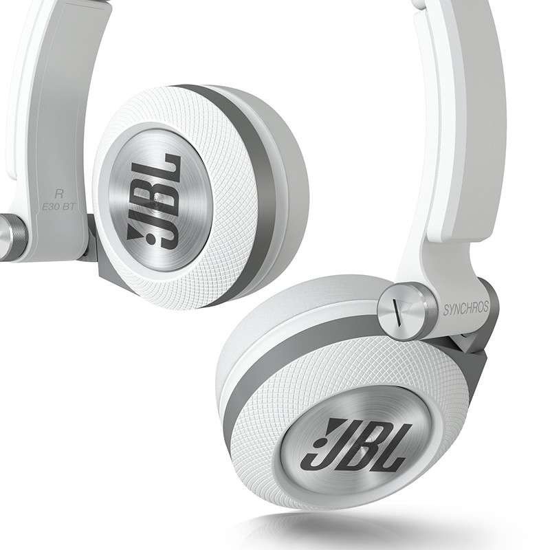JBL SYNCHROS E30可折叠便携头戴式耳机 手机耳机 便携立体声电脑HIFI耳麦重低音 白色