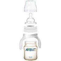 飞利浦 AVENT 新安怡宽口径经典PES奶瓶4oz/125毫升对装带把手 SCF660/29 英国原装进口