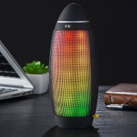 索爱 S-58无线蓝牙音箱便携户外LED炫彩灯插卡小音响4.0低音炮 黑色