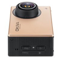 OKAA 运动相机 4K高清数码触屏运动摄像机TF卡存储 1600万像素wifi航拍潜水防水DV 玫瑰金 不带内存卡