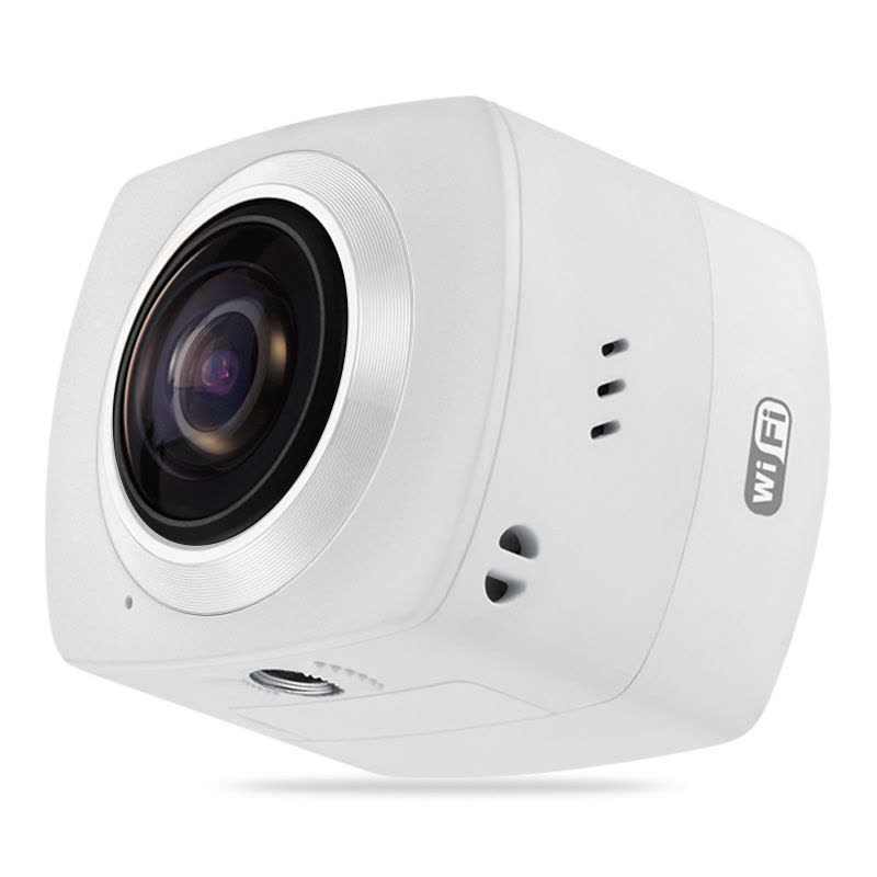 OKAA 360度全景相机 1600万像素高清全景摄像头 虚拟现实VR眼镜全景运动摄像机TF卡 气质白 官方标配图片