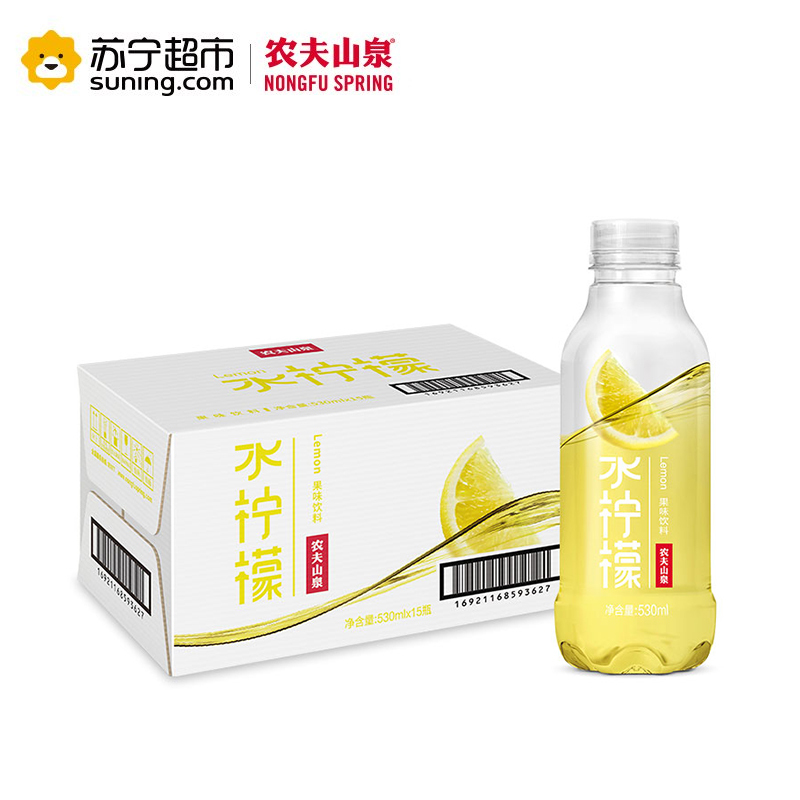 农夫山泉 水柠檬果味饮料 530ml*15瓶 整箱