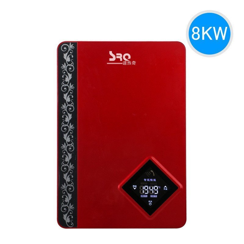 速热奇(SRQ)SRQ-9012即热式热水器红色 快速即热式电热水器 智能恒温 快热式电热水器