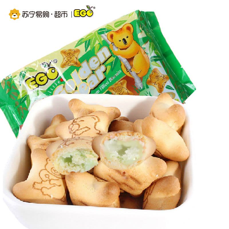 金小熊哈密瓜灌心饼干180g图片