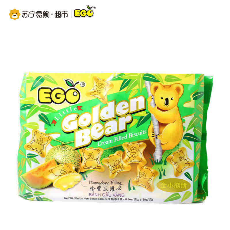 金小熊哈密瓜灌心饼干180g