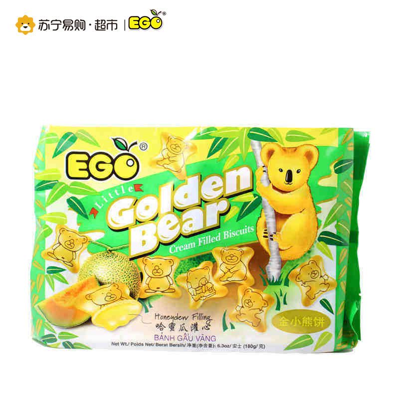 金小熊哈密瓜灌心饼干180g图片