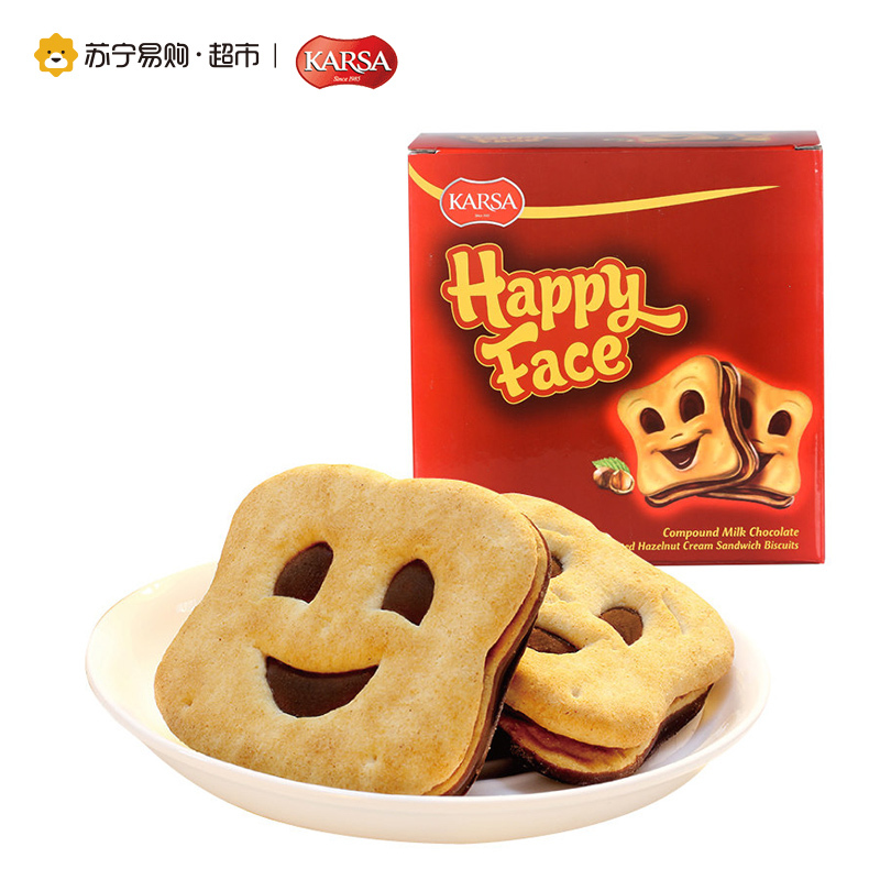 咔咔莎榛子巧克力味夹心饼干400g