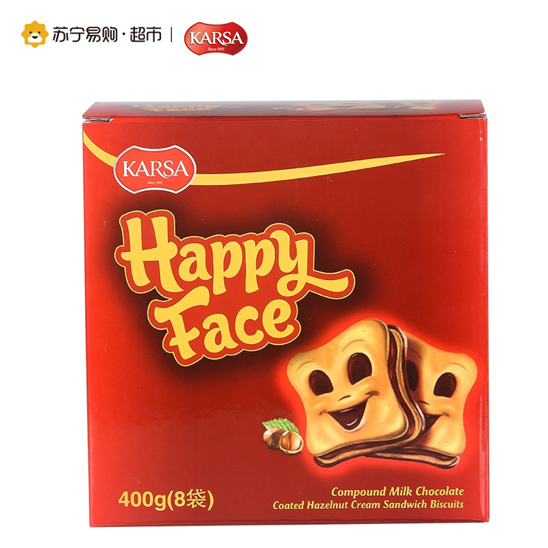 咔咔莎榛子巧克力味夹心饼干400g