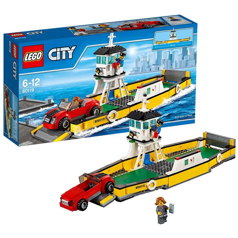 LEGO 乐高 City 城市系列汽车摆渡船 60119 塑料玩具 6-14岁 200块以上