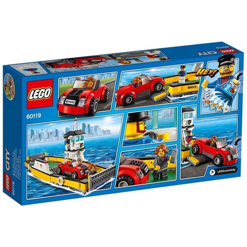 LEGO 乐高 City 城市系列汽车摆渡船 60119 塑料玩具 6-14岁 200块以上