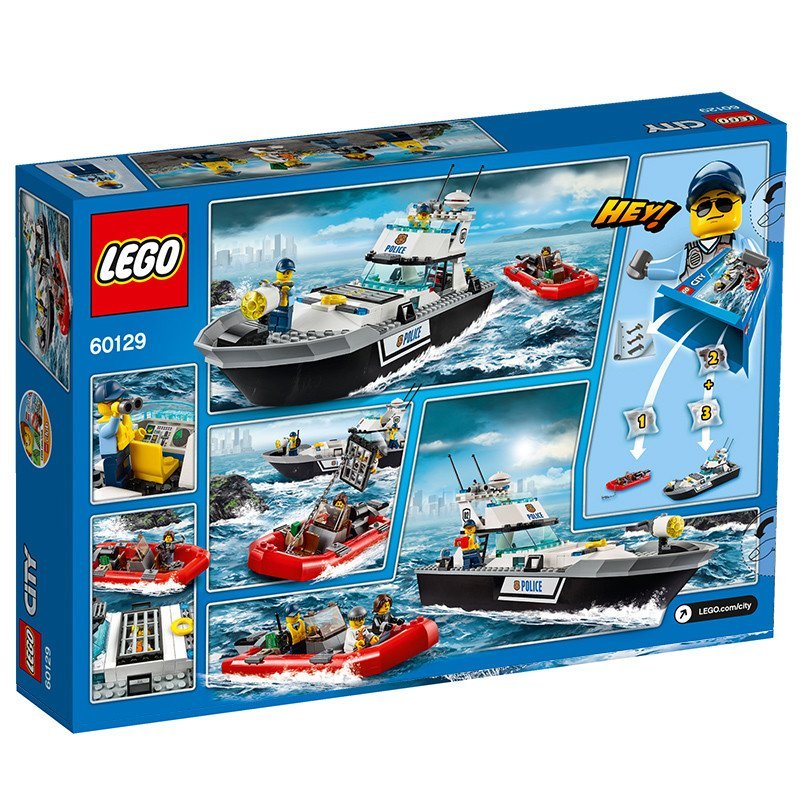 LEGO 乐高 City城市系列 巡逻艇 LEGO60129 塑料积木玩具 5-12岁 100-200块