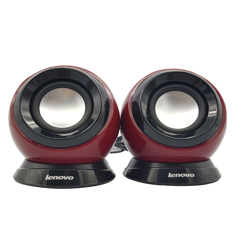 联想(Lenovo)M0520 USB供电小音响低音炮 迷你可爱台式电脑笔记本通用小音箱 外放扬声器音响 红色
