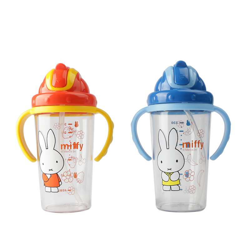 米菲Tritan二合一吸管水杯330ml/草莓高清大图