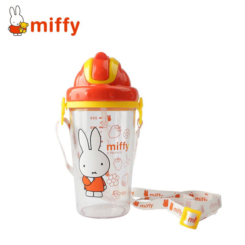 米菲Tritan二合一吸管水杯330ml/草莓图片