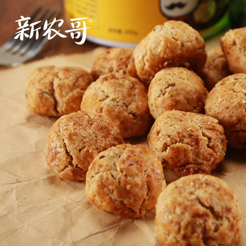 新农哥坚果炒货零食山核桃小酥一口酥200g/罐装原味山核桃小酥休闲食品糕点点心零食小吃