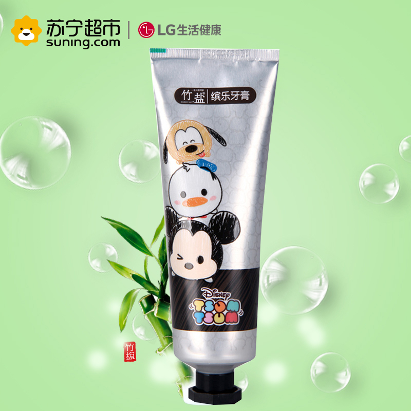 LG竹盐 缤乐 牙膏 100g(水润蜜桃)(迪士尼TSUM TSUM系列牙膏)