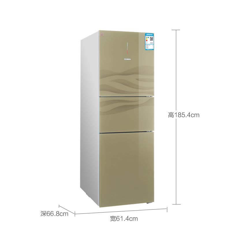 博世(BOSCH) KGF30S14EC 289升 零度保鲜 滤膜保湿 LED双显 三门冰箱（金色）图片