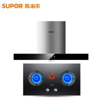 SUPOR/苏泊尔U512+QB508S 欧式 顶吸 油烟机 燃气灶 烟灶套装 天然气台式嵌入式