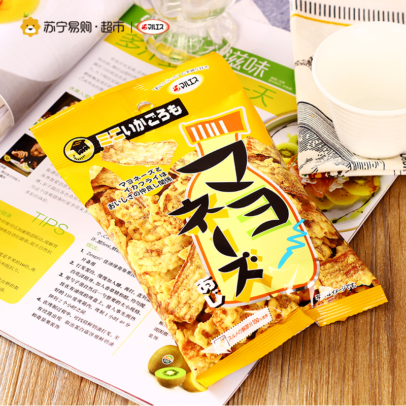 MARUESU马鲁斯酥脆炸鱿鱼(蛋黄酱味)25g日本进口零食