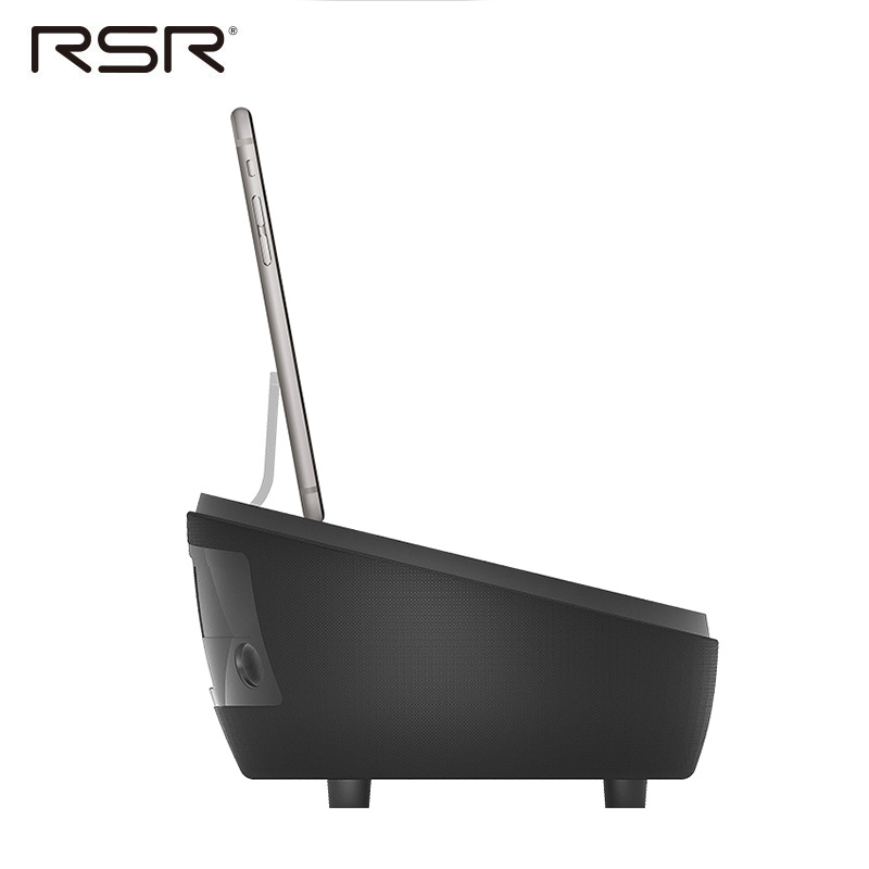 RSR DS412Qi 苹果音响iphonex/7/8ipad无线充电底座手机播放器蓝牙音箱(黑色)