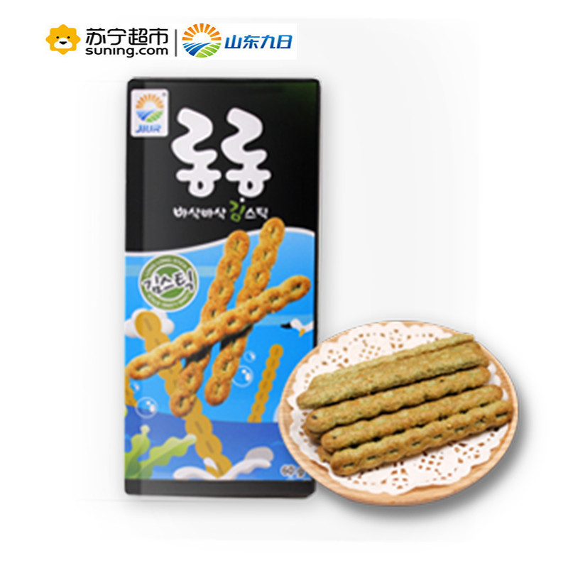 九日牌海苔味QQ棒60g 韩国进口儿童宝宝手指饼干棒棒办公旅行休闲零食
