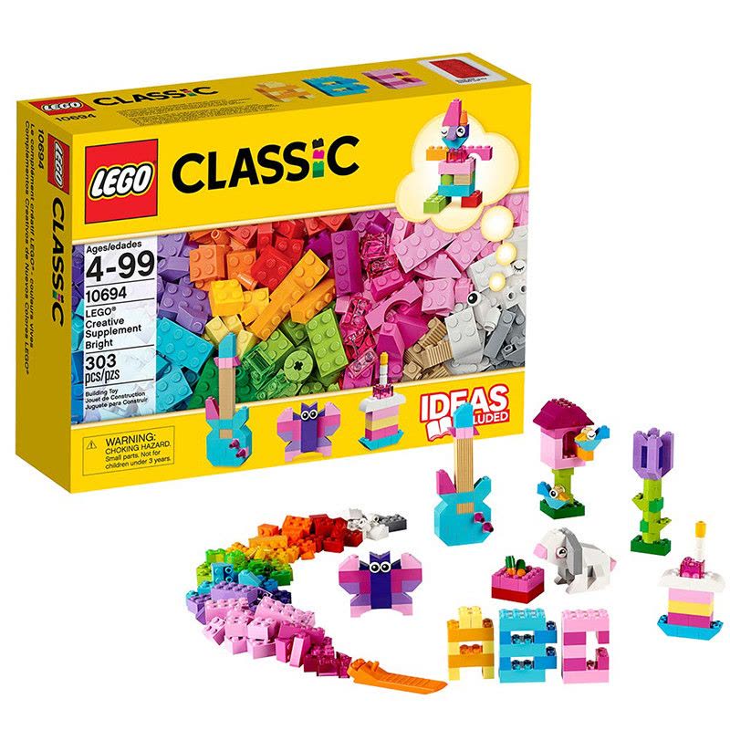 LEGO 乐高Classic 经典创意系列乐高® 经典创意积木补充装-明亮色块10694 4岁以上塑料玩具200块以上图片