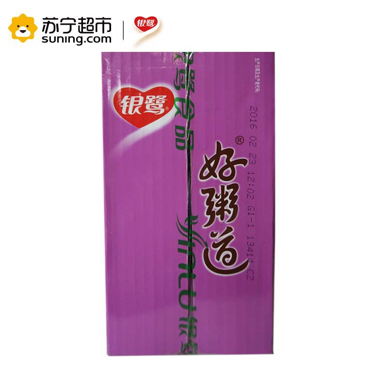 [苏宁超市]银鹭好粥道紫薯紫米粥 280g*12 速食粥(新老包装随机发货)