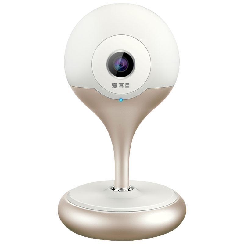 爱耳目 (iermu) HDQ 精灵球 智能摄像机 远程wifi网络无线监控摄像头 云卡双录制 (玫瑰金 720P）