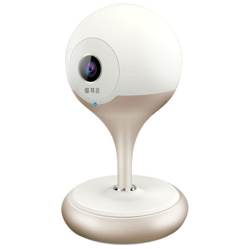 爱耳目 (iermu) HDQ 精灵球 智能摄像机 远程wifi网络无线监控摄像头 云卡双录制 (玫瑰金 720P）图片