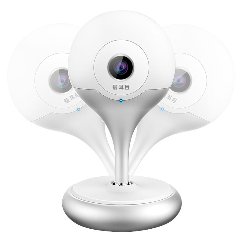 爱耳目 (iermu) HDQ 精灵球 智能摄像机 远程wifi网络无线监控摄像头 云卡双录制（魅力银 720P）