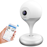 爱耳目 (iermu) HDQ 精灵球 智能摄像机 远程wifi网络无线监控摄像头 云卡双录制（魅力银 720P）