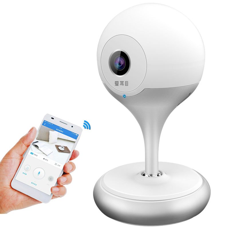 爱耳目 (iermu) HDQ 精灵球 智能摄像机 远程wifi网络无线监控摄像头 云卡双录制（魅力银 720P）